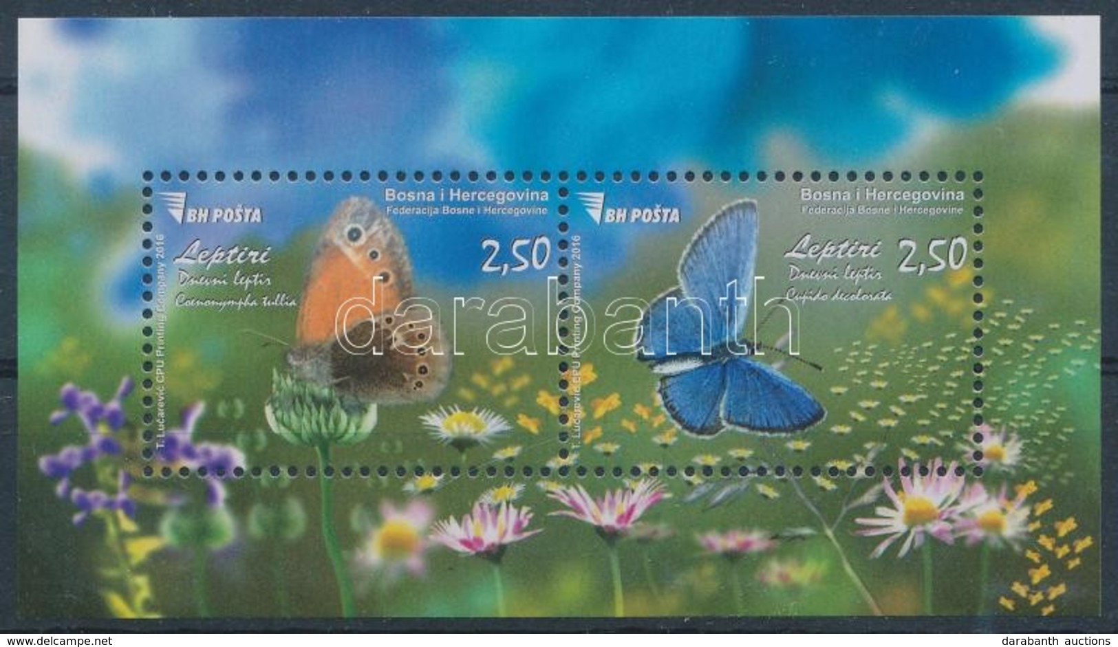 ** 2016 Europa CEPT Lepkék Blokk,
Europa CEPT Butterfly Block
Mi 56 - Other & Unclassified