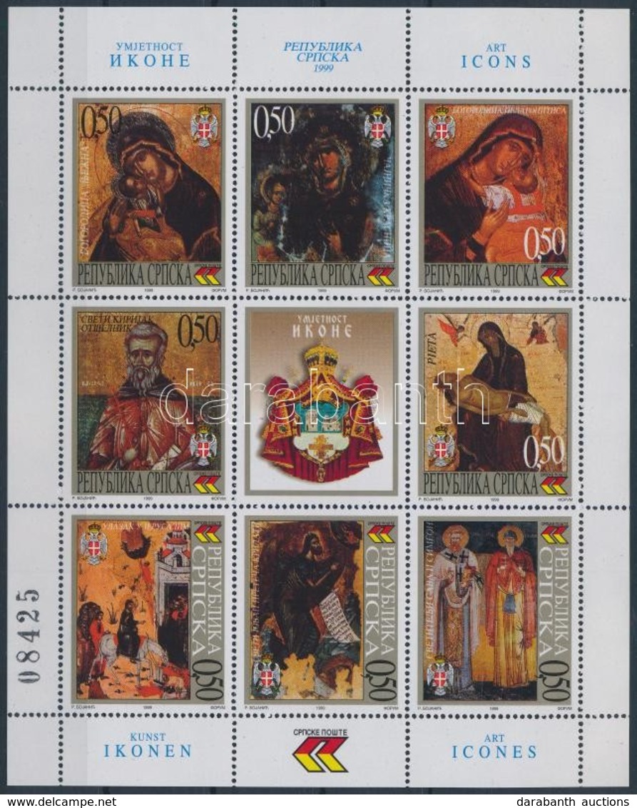 ** 1999 Ikonok Kisív,
Icons Mini Sheet
Mi 143-150 - Otros & Sin Clasificación