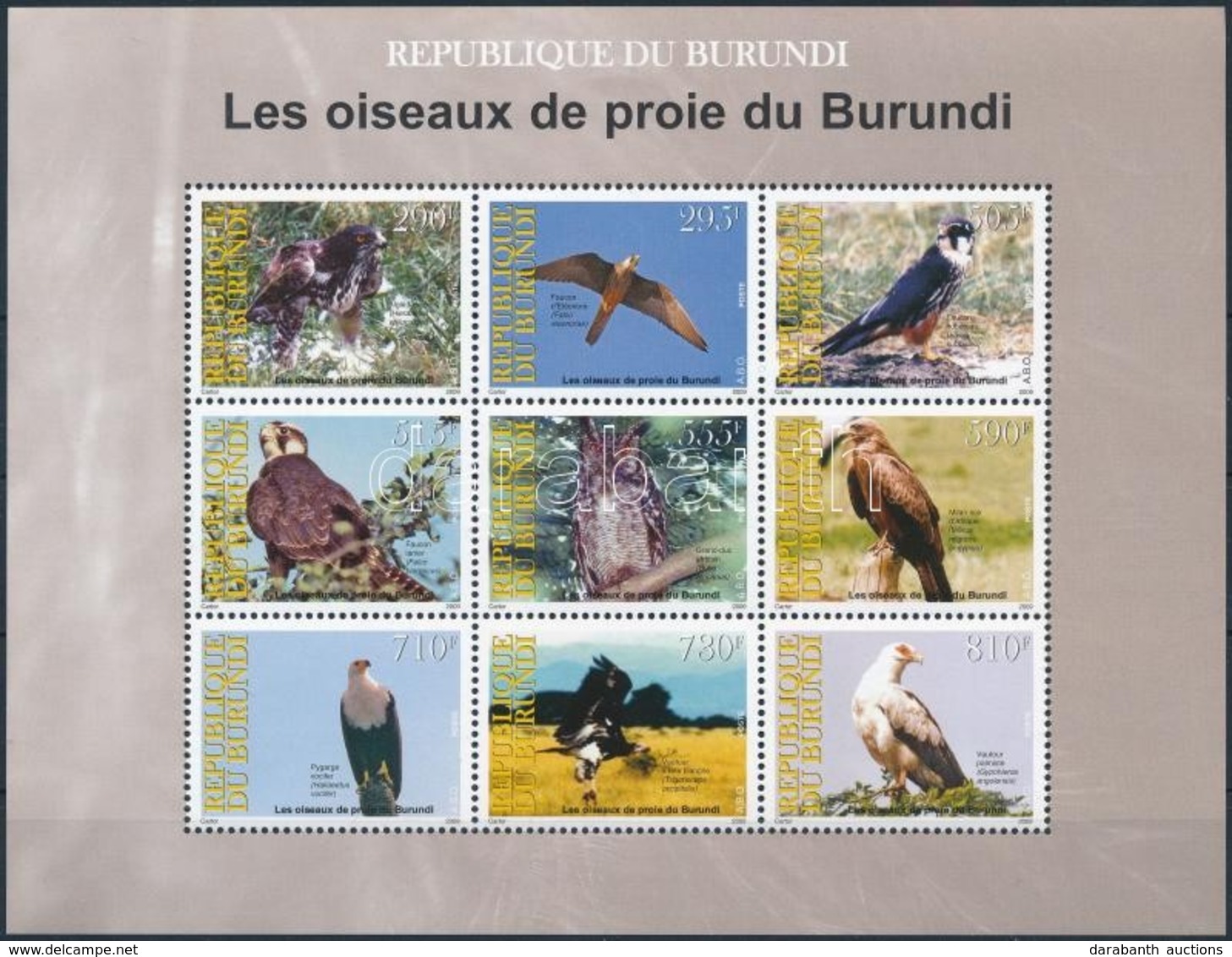 ** 2009 Madár Teljes ív,
Bird Sheet
Mi 1917-1925 - Autres & Non Classés