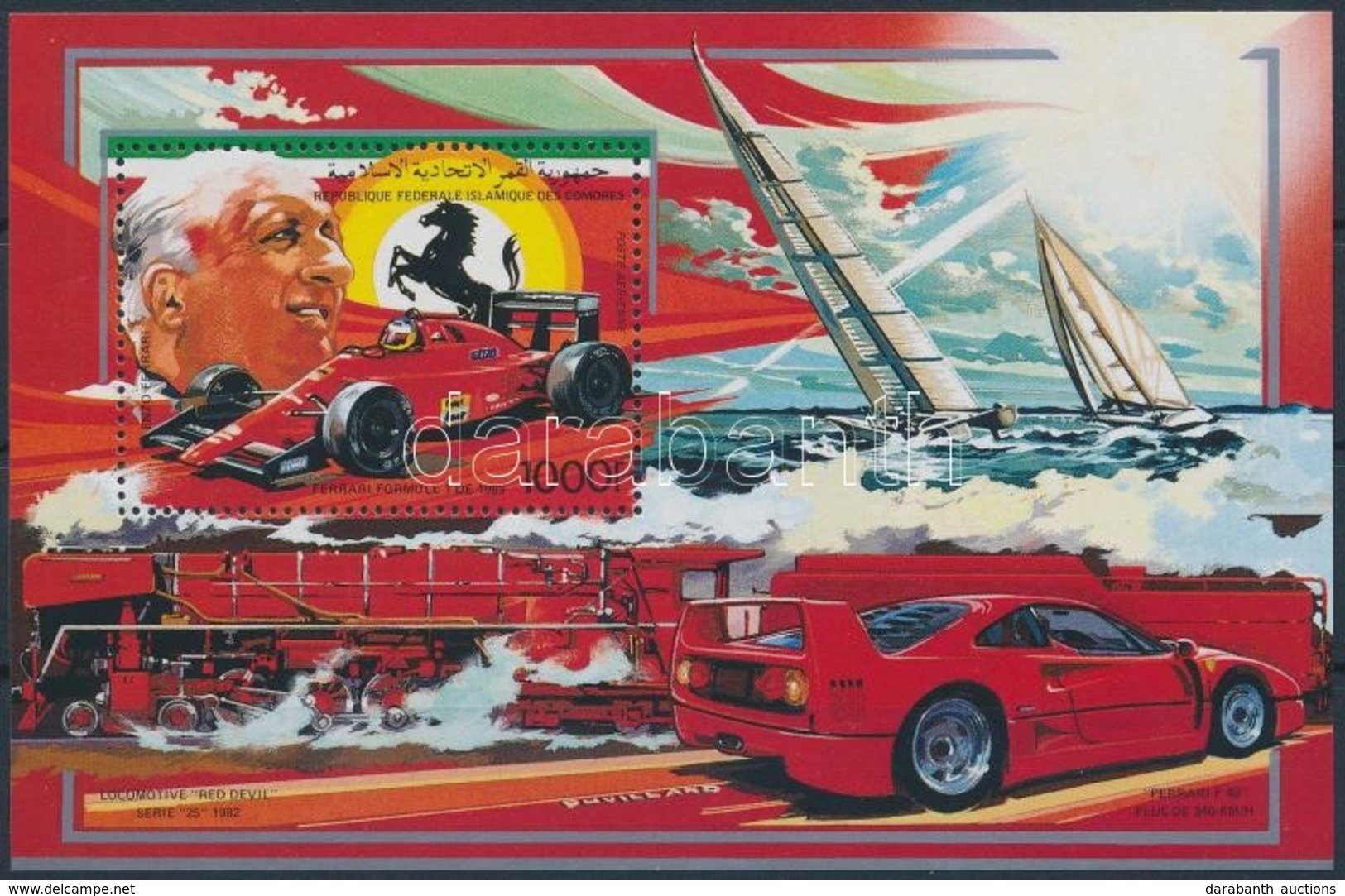 ** 1987 Személyiségek és Közlekedési Eszközök Enzo Ferrari Blokk,
Personalities And Means Of Transport Block
Mi 279 - Altri & Non Classificati