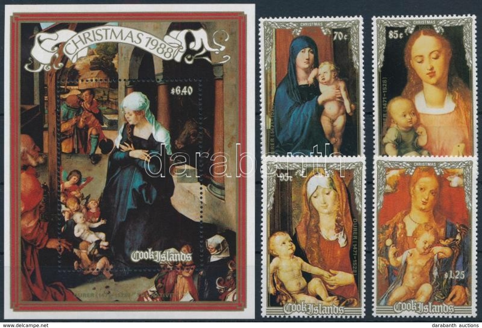 ** 1988 Karácsony, Dürer Sor + Blokk,
Christmas, Dürer Set + Block
Mi 1264-1267 + Mi 187 - Sonstige & Ohne Zuordnung