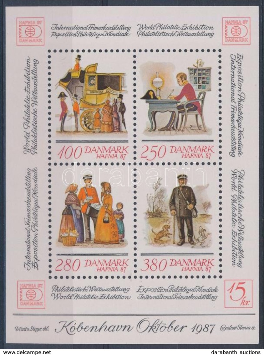 ** 1986 Nemzetközi Bélyegkiállítás HAFNIA '87 Koppenhága Blokk,
International Stamp Exhibition HAFNIA '87 Copenhagen  Bl - Sonstige & Ohne Zuordnung