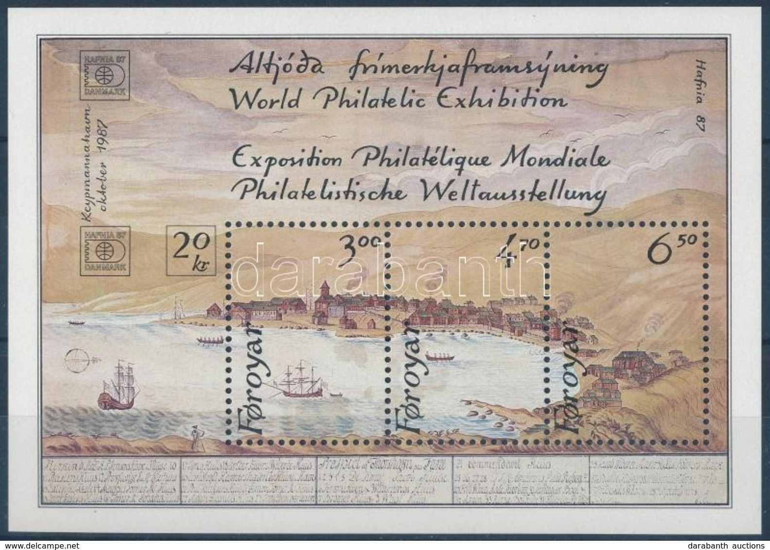 ** 1986 Bélyegkiállítás Blokk,
Stamp Exhibition Block
Mi 2 - Other & Unclassified