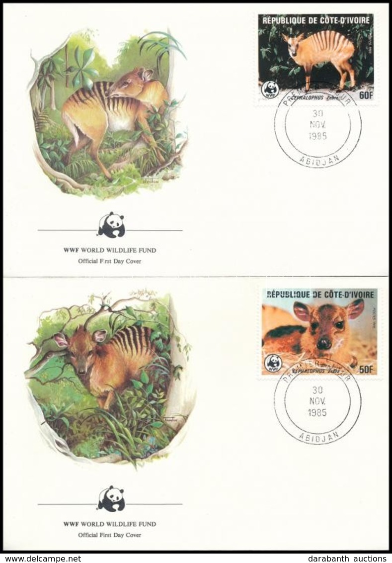 1985 WWF: Bóbitásantilop Sor 4 Db FDC-n Mi 881-884 - Other & Unclassified