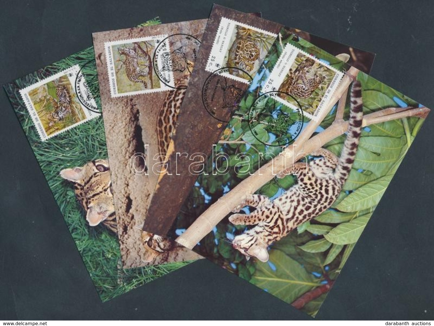 ** 1988 WWF Ocelot Négyescsík Mi 1734-1737 + 4 CM + 4 FDC-n - Autres & Non Classés