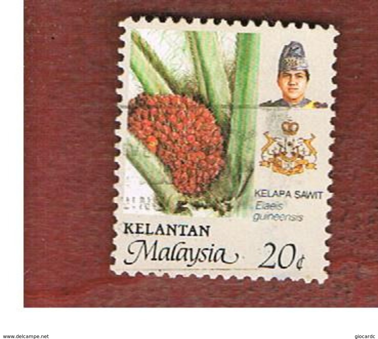 MALESIA: KELANTAN (MALAYSIA) -  SG 145 -  1986   OIL PALMA       - USED ° - Malesia (1964-...)