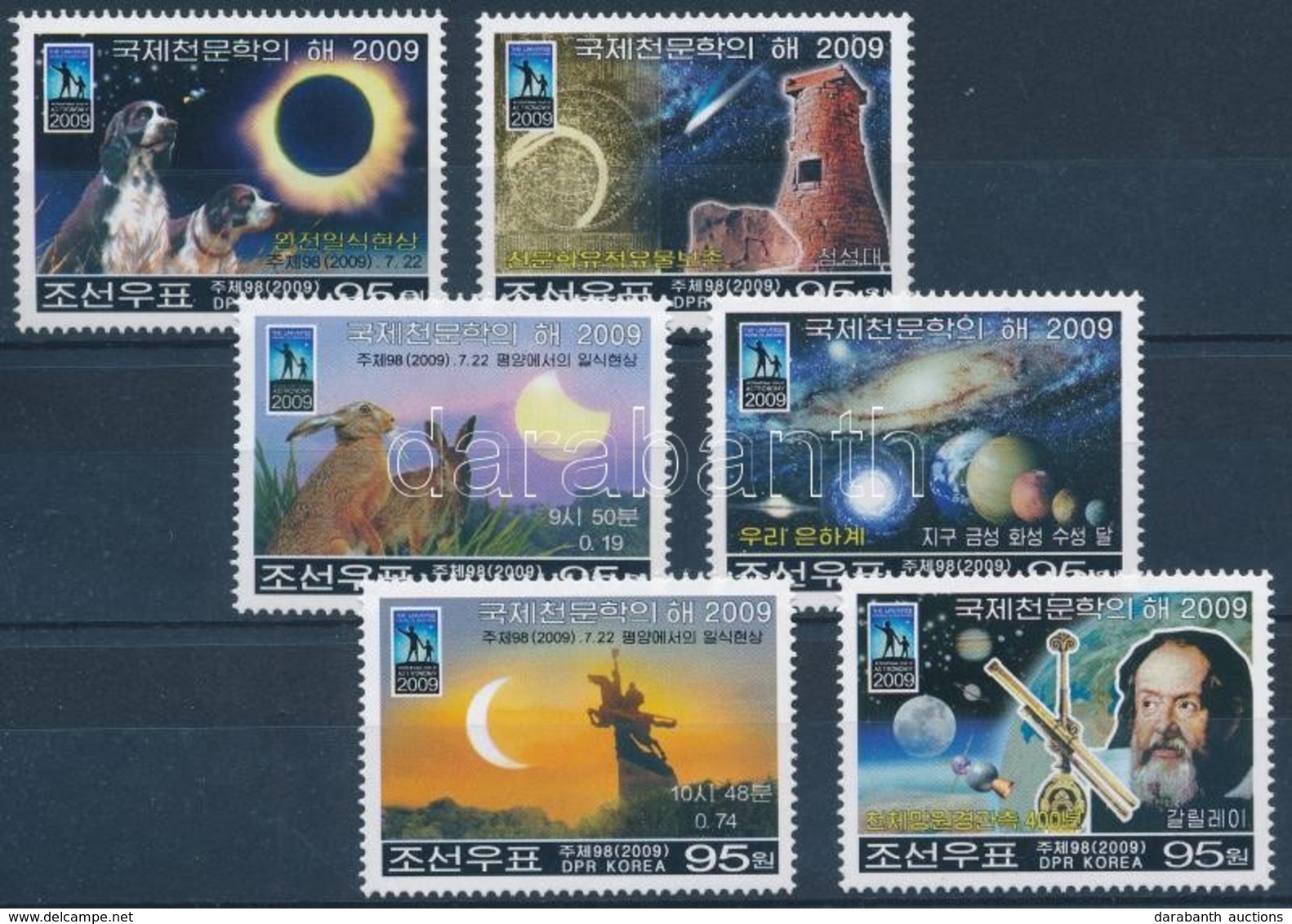 ** 2009 Űrkutatás Sor + Blokksor,
Astronomy Set + Block Set
Mi 5469-5474 + 726-728 - Other & Unclassified