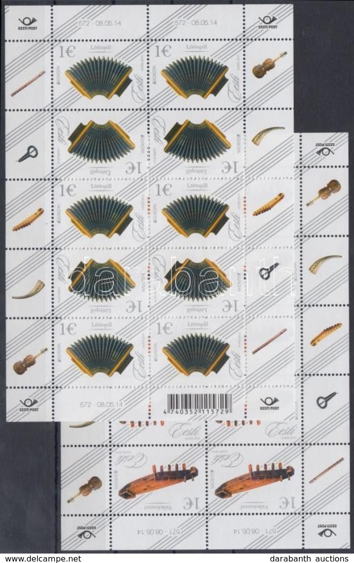 ** 2014 Europa CEPT Hangszerek Kisívpár Mi 794-795 - Otros & Sin Clasificación