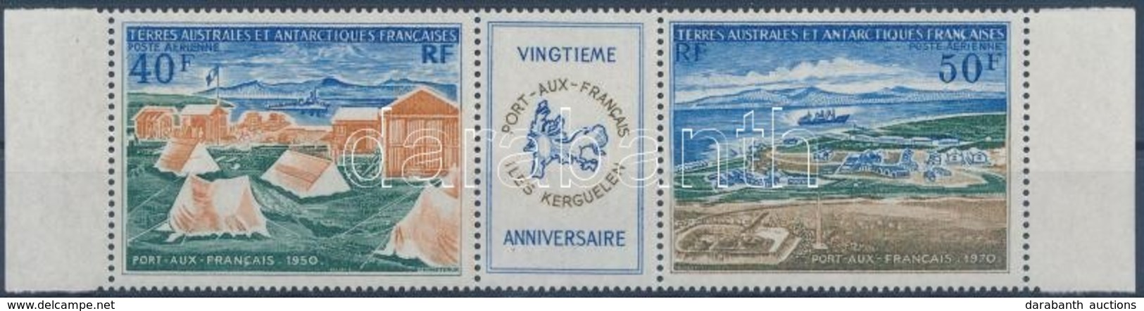 ** 1971 Port-aux-Francais ívszéli Hármascsík Mi 65-66 - Otros & Sin Clasificación