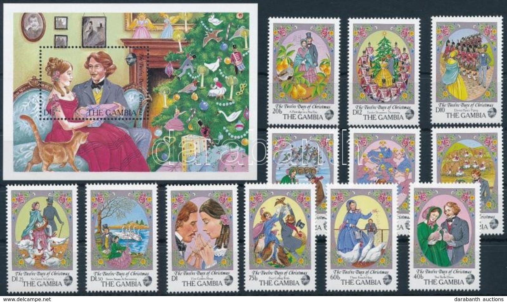 ** 1987 Karácsony Sor + Blokk,
Christmas Set + Block
Mi 711-722 + Mi 39 - Other & Unclassified