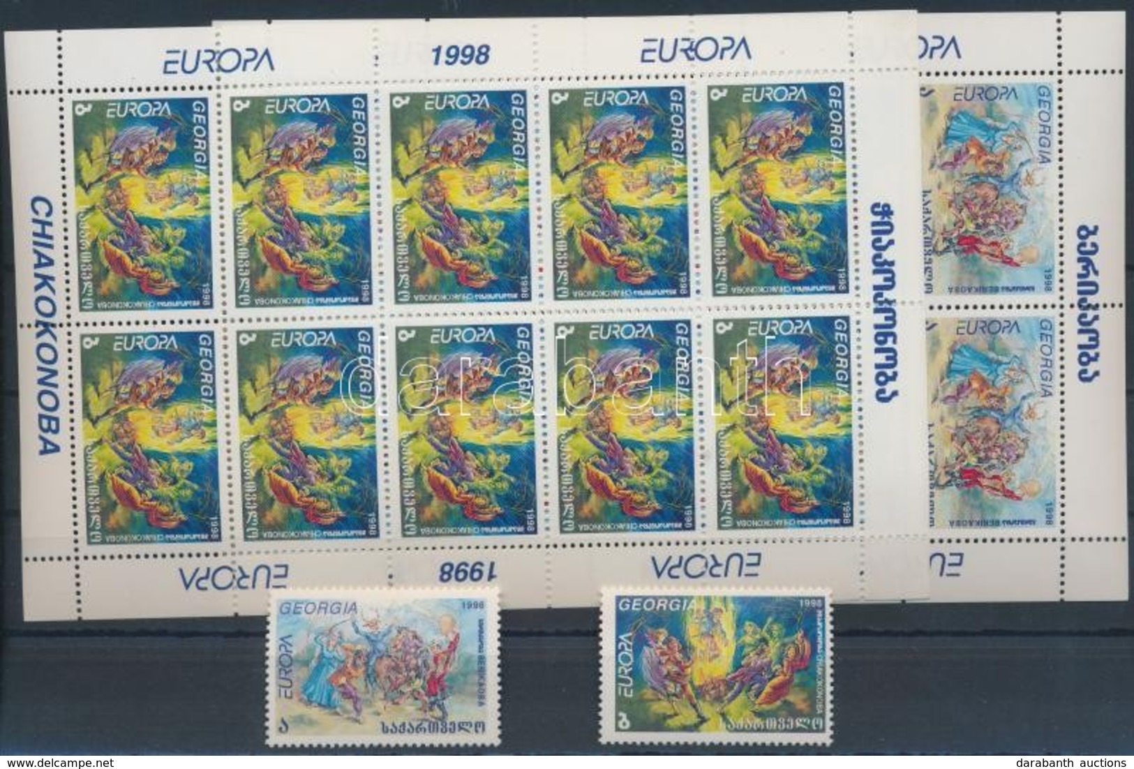 ** 1998 Europa CEPT: Nemzeti ünnepek Sor + Kisív Pár Mi 296-297 - Autres & Non Classés