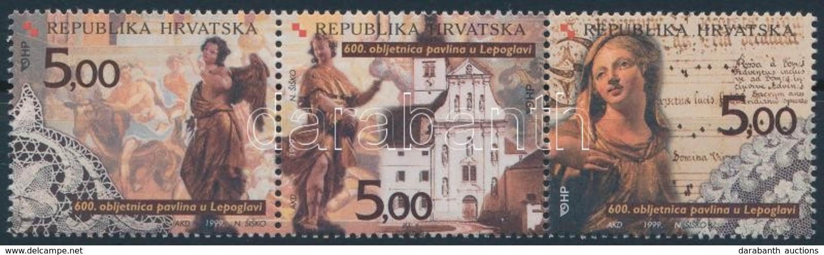 ** 1999 Pauline Rend Lepoglava-ban Hármascsík,
Pauline Order In Lepoglava Stripe Of 3
Mi 520-522 - Altri & Non Classificati