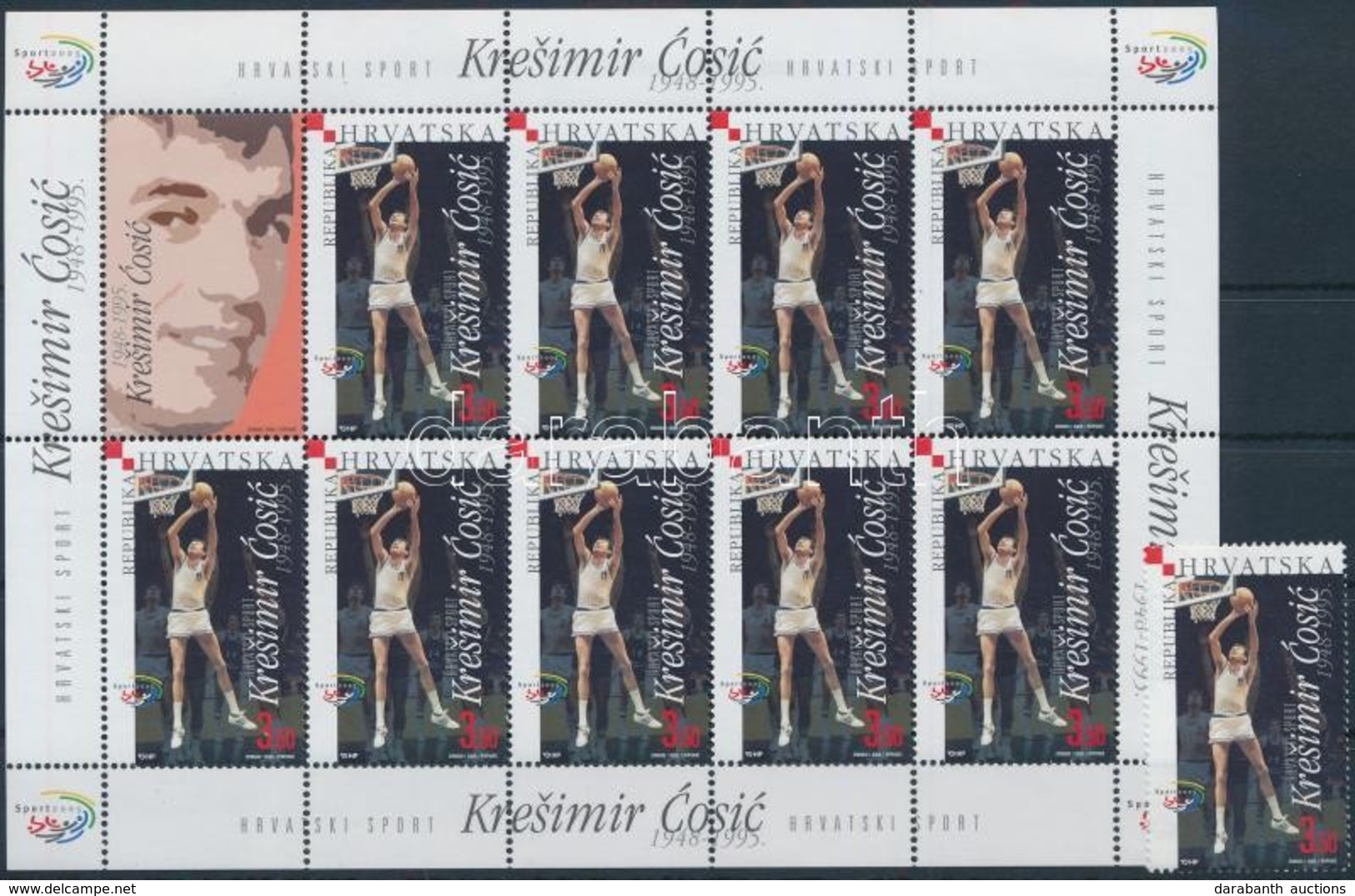 ** 2005 Kresimir Cósic Bélyeg + Kisív,
Kresimir Cósic Stamp + Mini Sheet
Mi 730 - Other & Unclassified