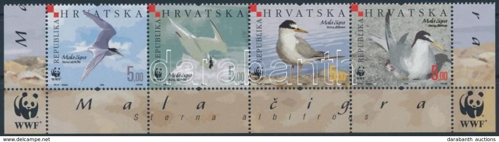 ** 2006 WWF Sirályok ívsarki Négyescsík,
WWF Seagulls Corner Stripe Of 4
Mi 774-777 - Other & Unclassified