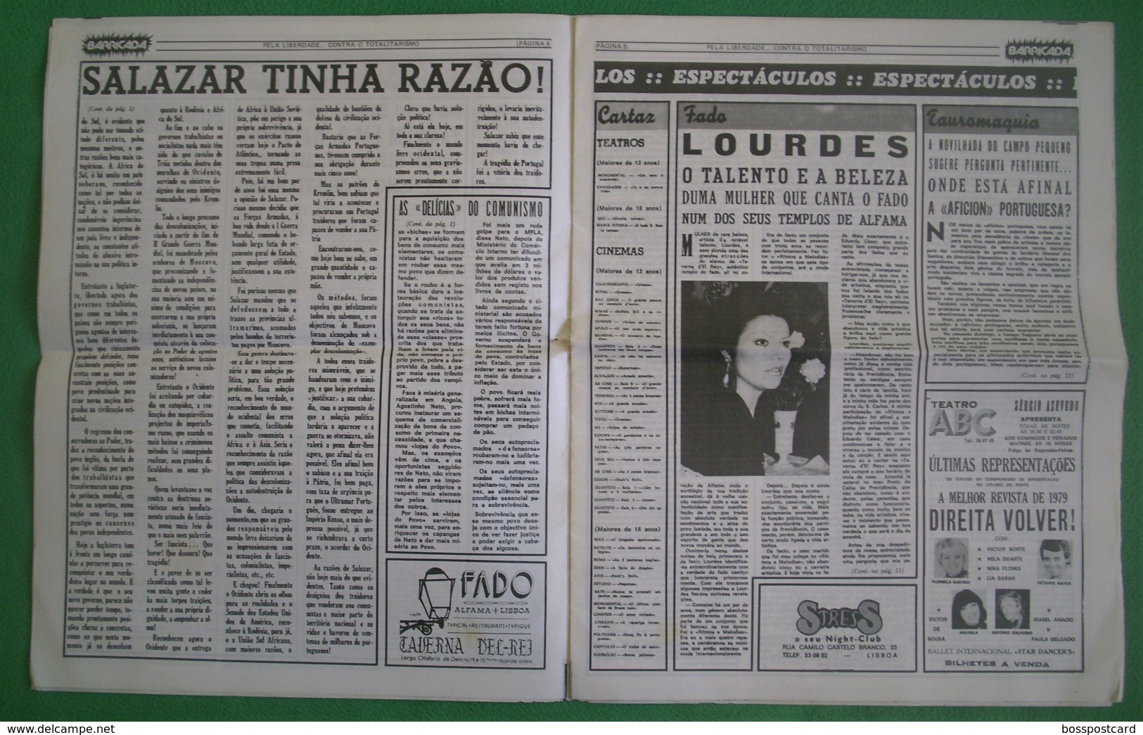 Lisboa - Portugal - Jornal Barricada Nº 185 De Maio De 1979 - República Portuguesa  Imprensa - 25 De Abril - PREC - Informations Générales