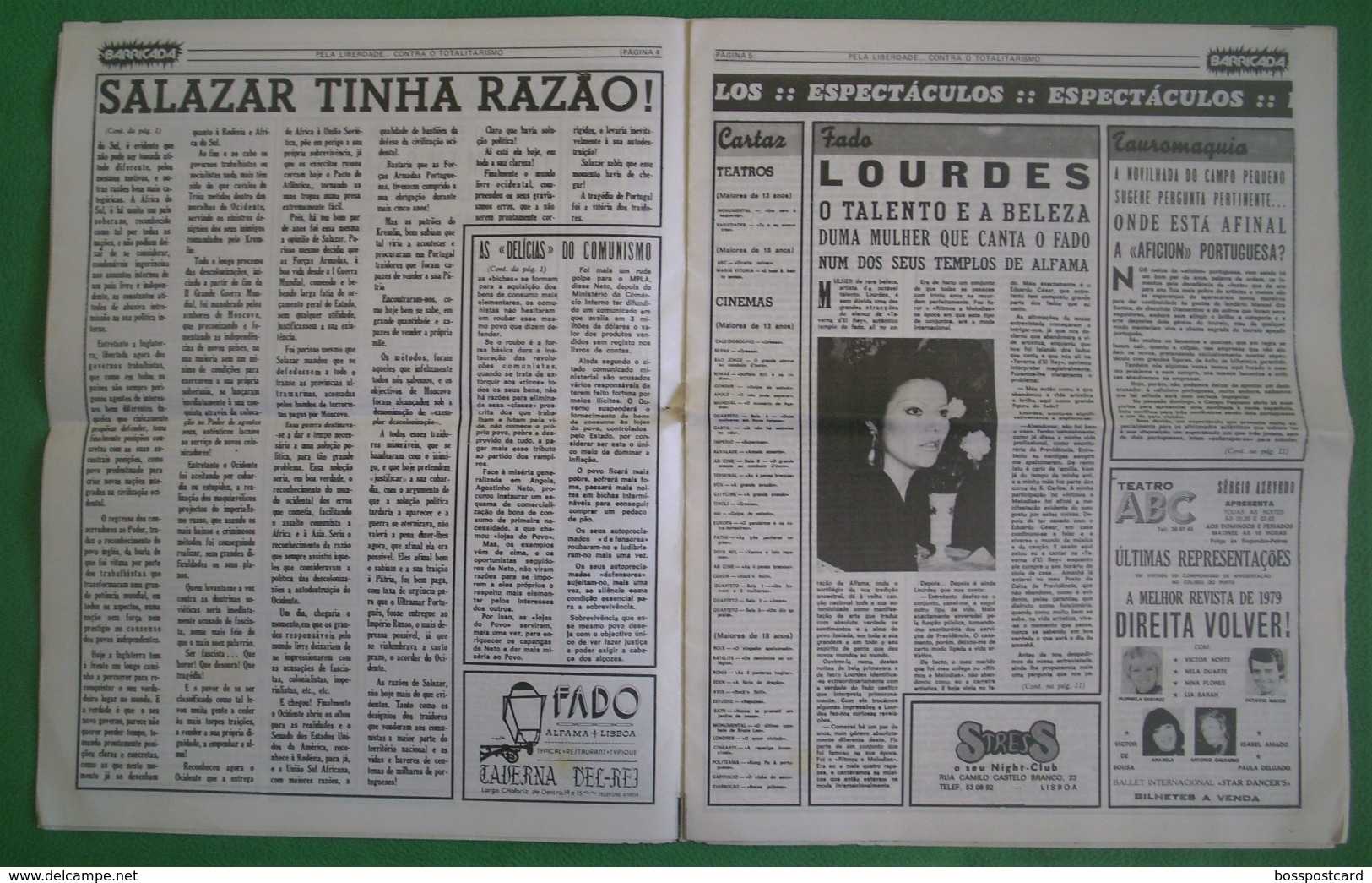 Lisboa - Portugal - Jornal Barricada Nº 185 De Maio De 1979 - República Portuguesa  Imprensa - 25 De Abril - PREC - Algemene Informatie