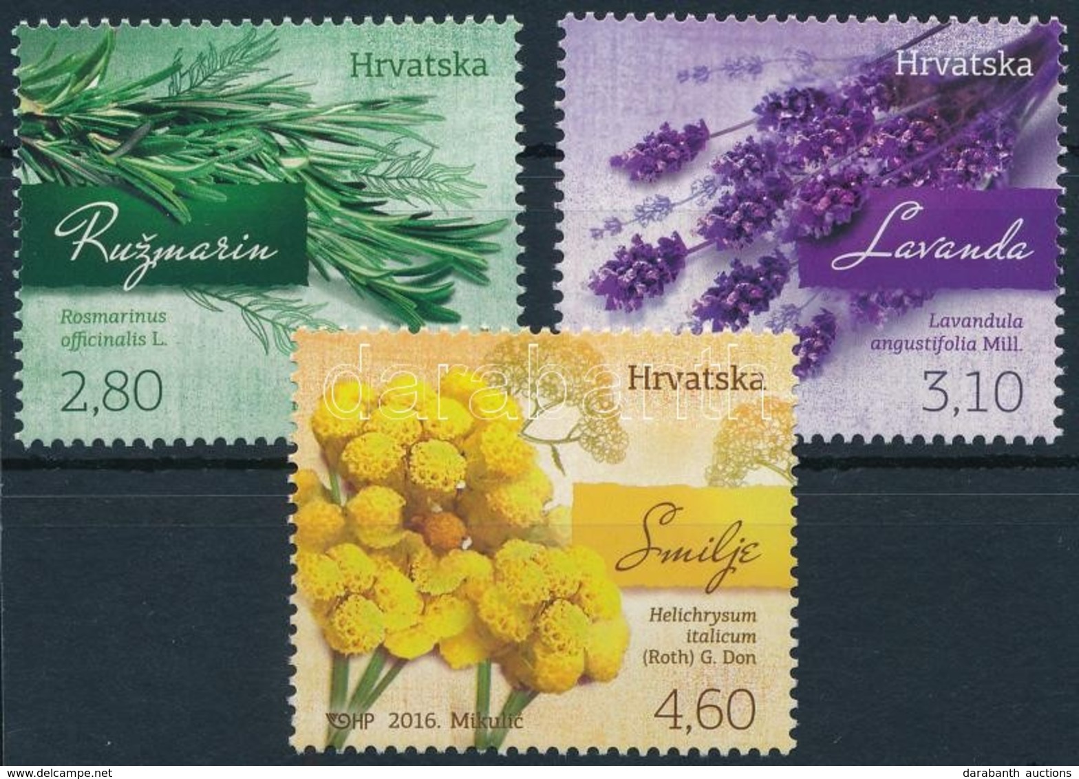 ** 2016 Virágok Sor,
Flowers Set
Mi 1217-1219 - Other & Unclassified