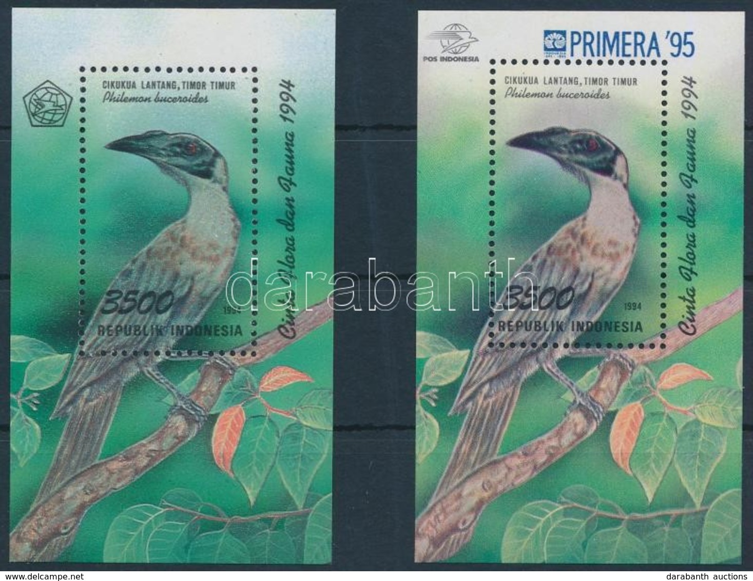 ** 1994 1994+1995 Madarak Blokk + Blokk Felülnyomással,
1994+1995 Birds Block + Block With Overprint
Mi 98 + 103 - Autres & Non Classés