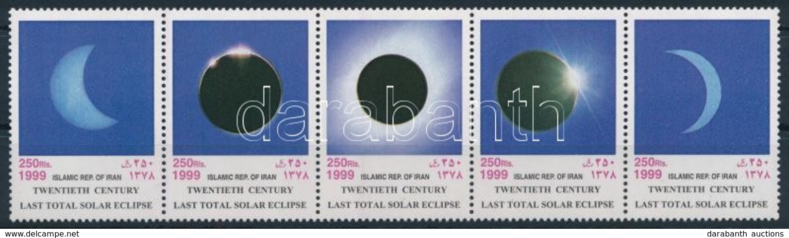 ** 1999 Teljes Napfogyatkozás Sor ötöscsík,
Total Eclipse Set Stripe Of 5
Mi 2800-2804 - Sonstige & Ohne Zuordnung