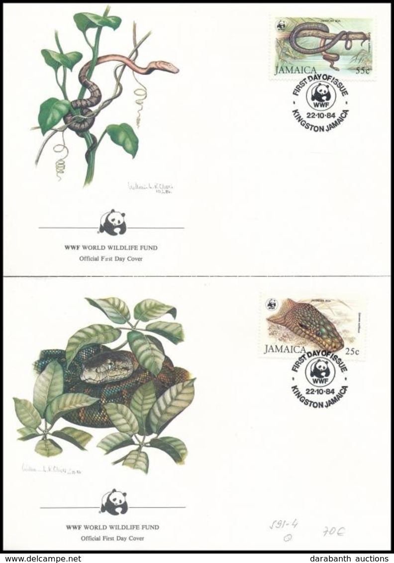 1984 WWF: Boa Sor Mi 591 I-594 I 4 Db FDC-n - Otros & Sin Clasificación