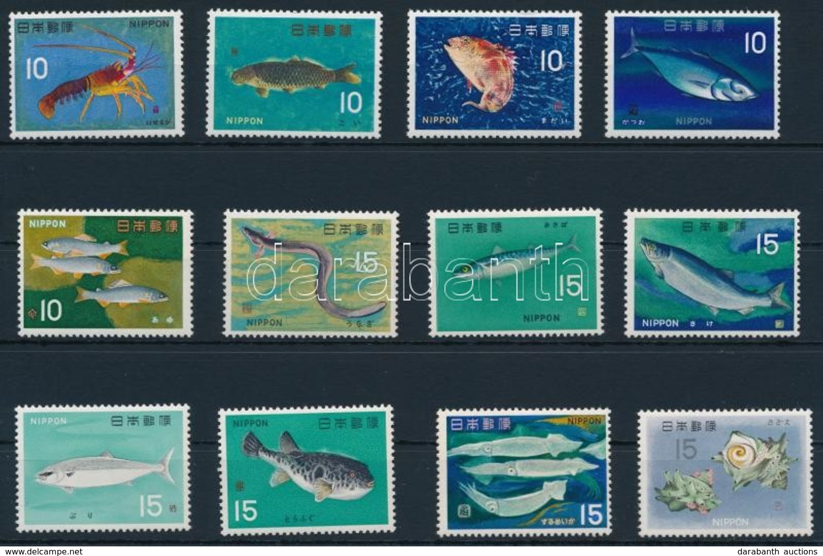 ** 1966 Halak és Tengeri állatok Sor,
Fish And Sea Animals Set
Mi 908-919 - Other & Unclassified