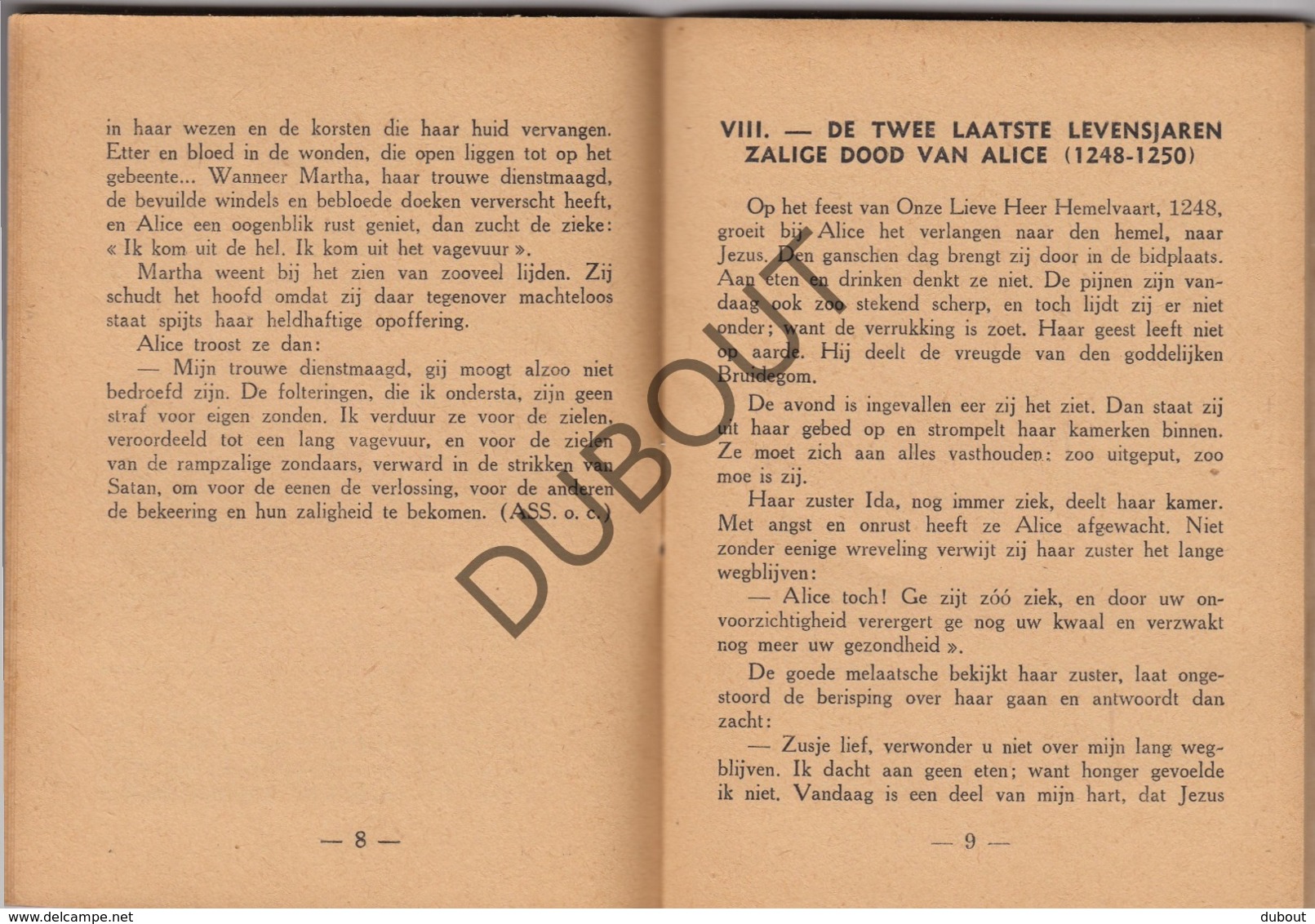 SCHAARBEEK - De Heilige Alice Deel 1 + Deel 2 - De Meyer, 1946  (R281) - Antiquariat