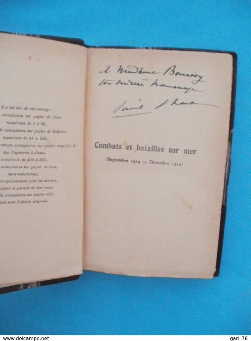 Claude FARRERE Et Paul CHACK Combats Et Batailles Sur Mer Septembre 1914 à Décembre 1914 (dédicacé Par Paul Chack) 1933 - 1901-1940