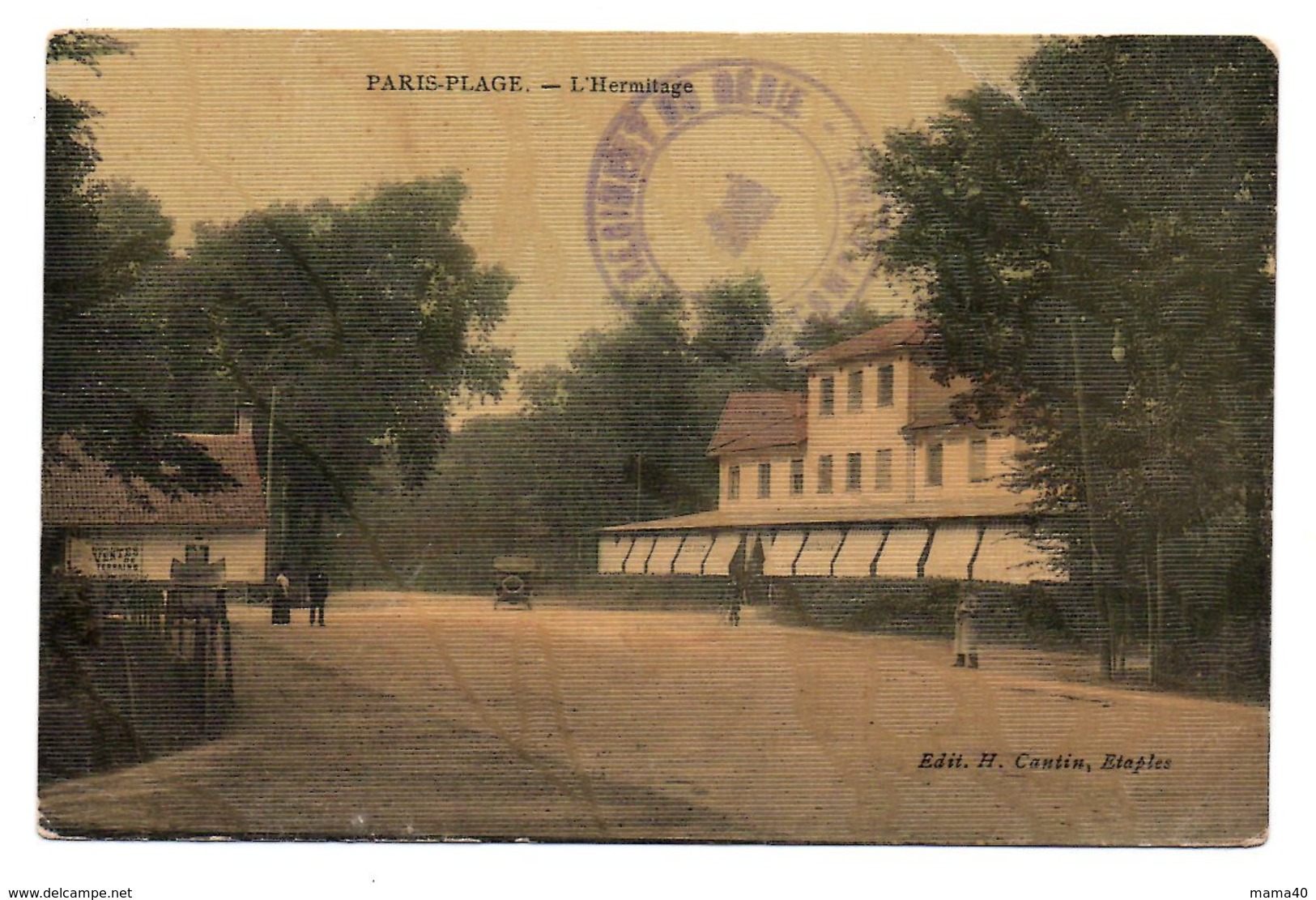 CPA DE 1915 - 62 - LE TOUQUET PARIS PLAGE - L'HERMITAGE - CARTE ECRITE PAR UN POILU DU 5eme REGIMENT DU GENIE - TAMPON - Le Touquet