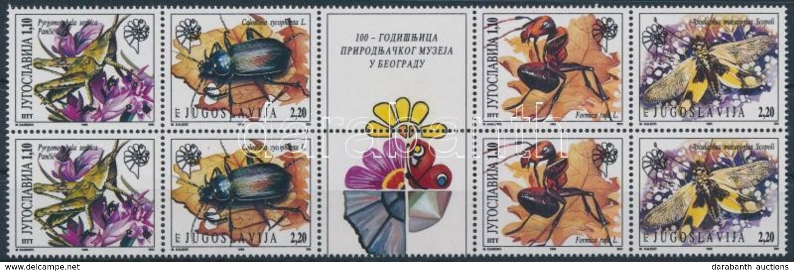 ** 1996 Rovarok Tízestömb Szelvénnyel,
Insects Block Of 10 With Tab
Mi 2751-2754 - Otros & Sin Clasificación