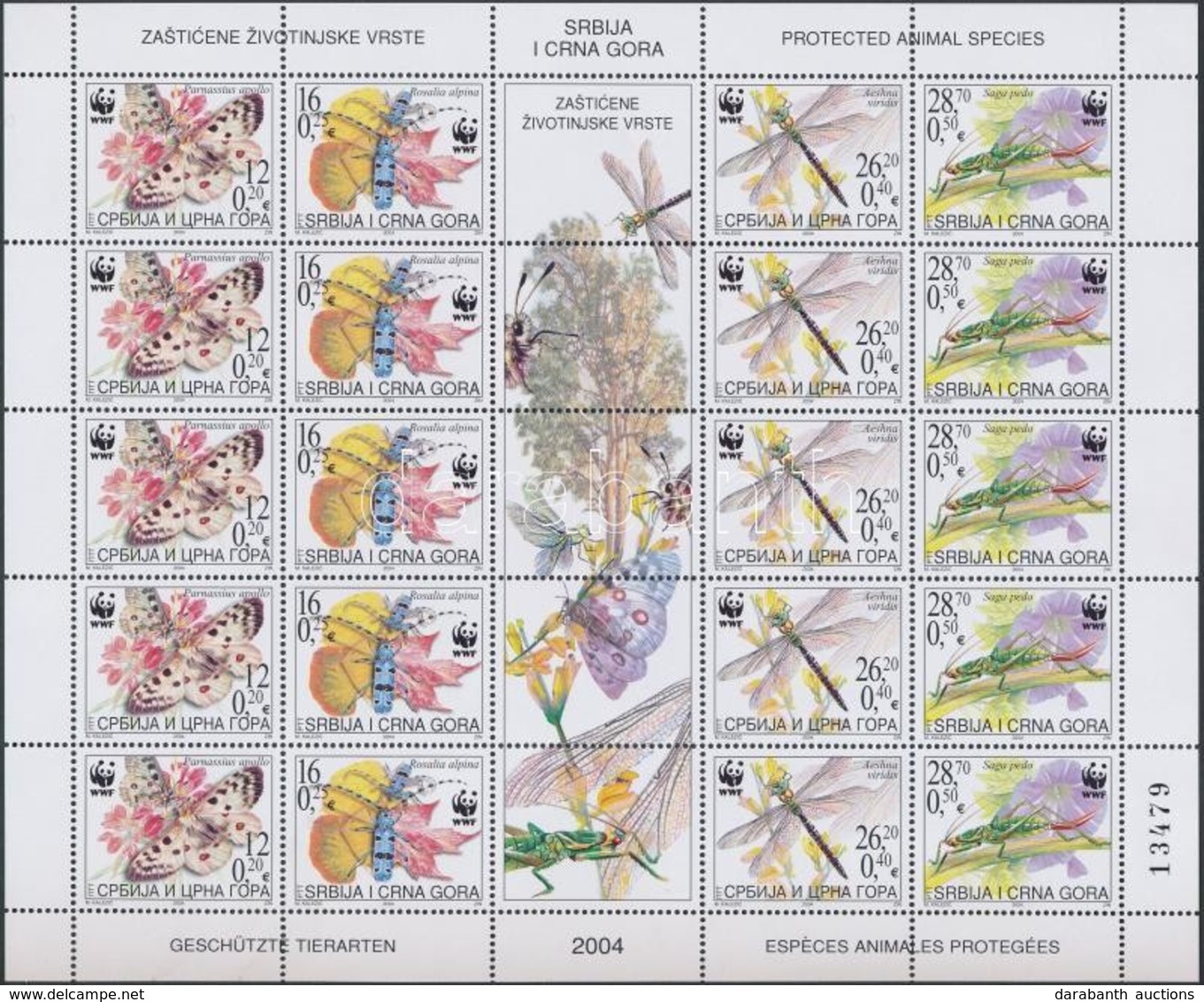 ** 2004 WWF: Rovarok Kisív Mi 3173-3176 - Altri & Non Classificati