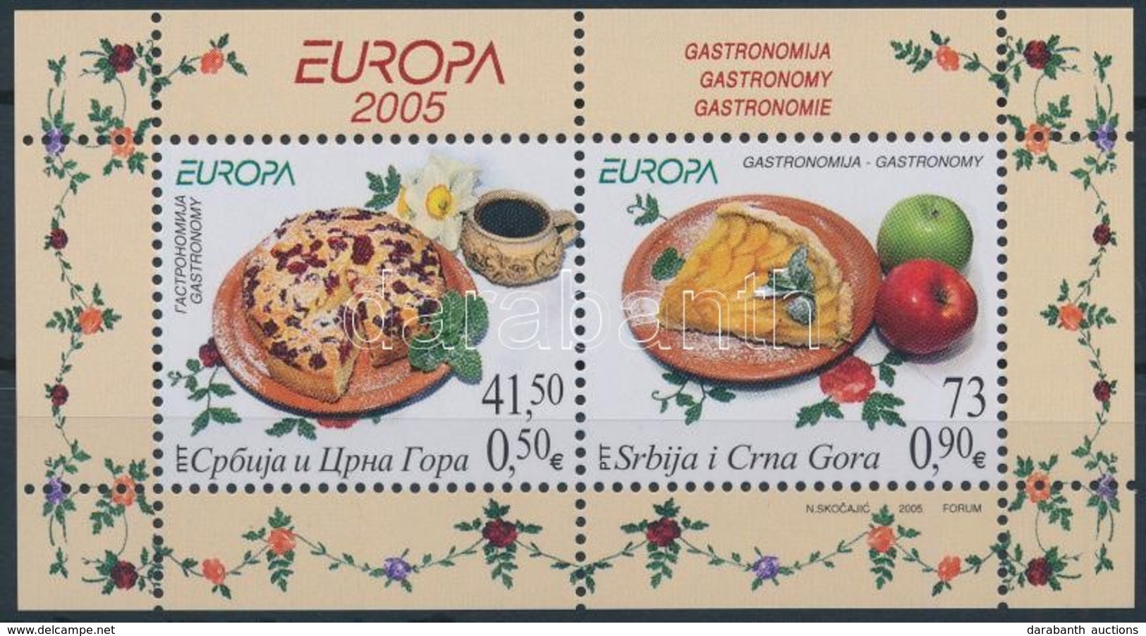 ** 2005 Europa CEPT Gasztronómia Blokk,
Europa CEPT Gastronomy Block
Mi 61 - Altri & Non Classificati