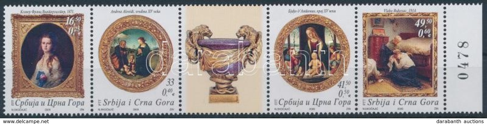 ** 2005 Művészet ötöscsík Szelvénnyel,
Art Stripe Of 5 With Tab
Mi 3299-3302 - Altri & Non Classificati