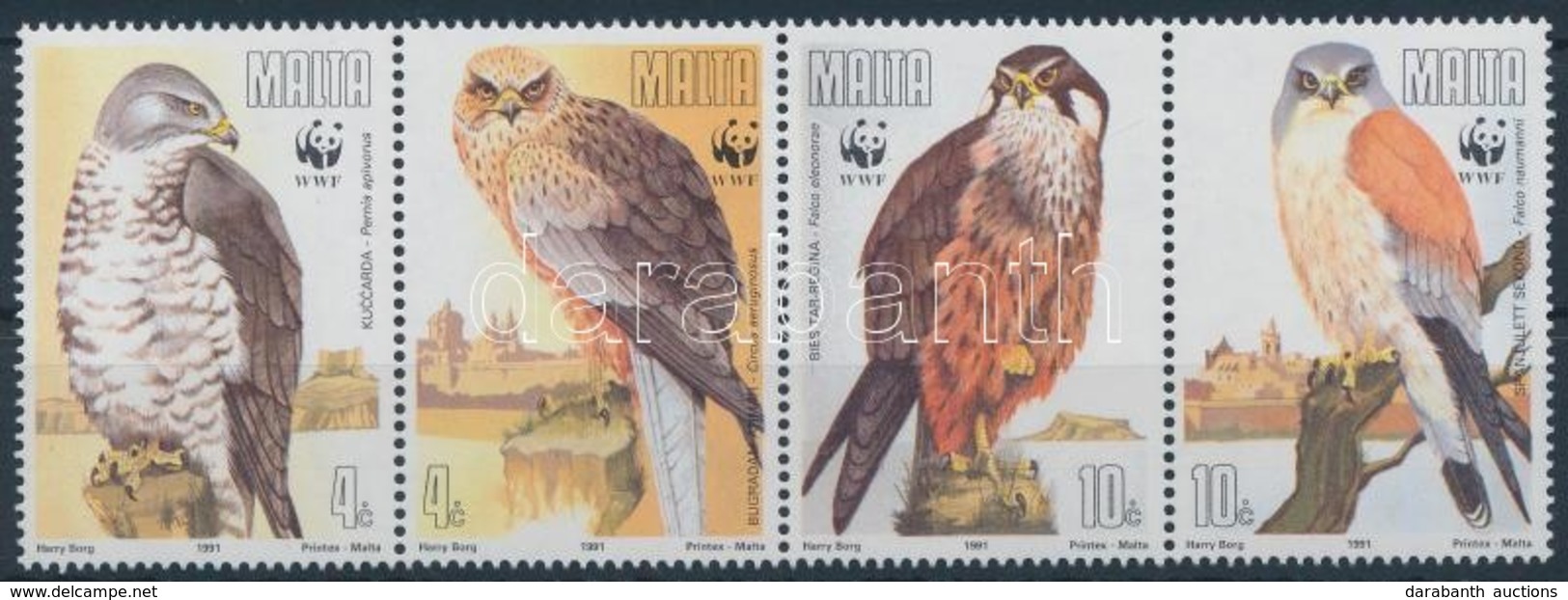 ** 1991 WWF Baglyok Sor,
WWF Owls Set
Mi 864-867 - Other & Unclassified