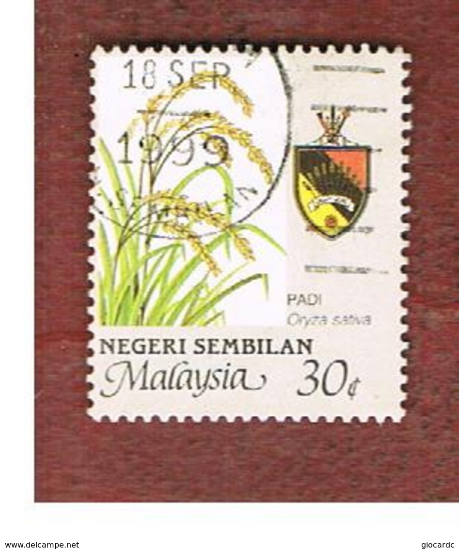 MALESIA: NEGRI SEMBILAN (MALAYSIA) -  SG 123 -  1986   RICE      - USED ° - Malesia (1964-...)