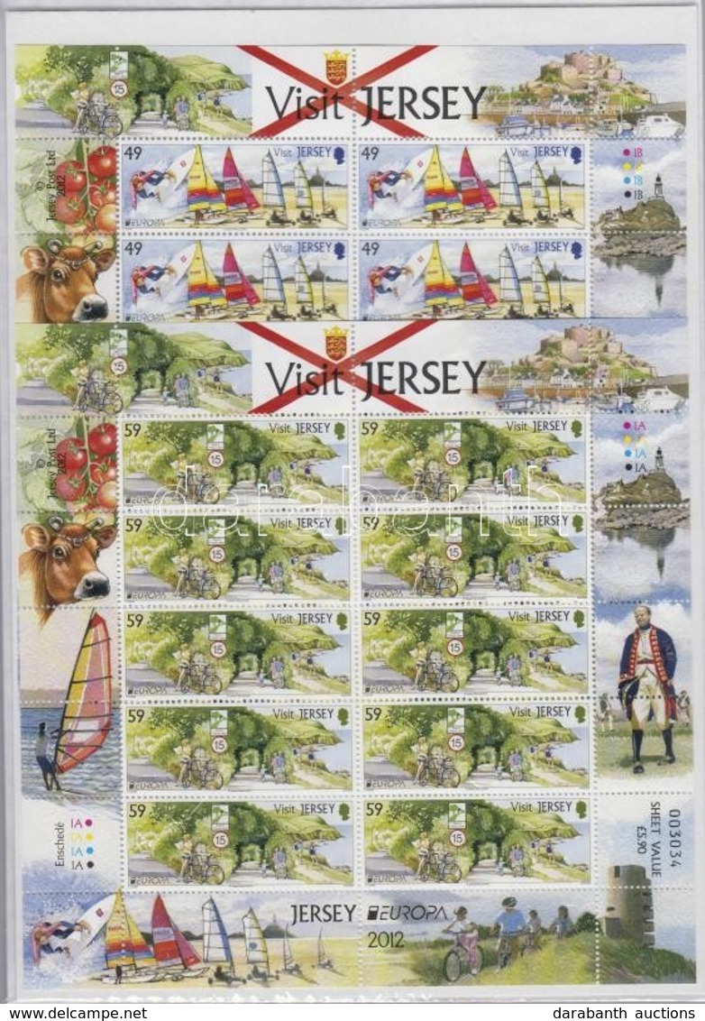 ** 2012 Europa CEPT Látogatás Jersey-n Mi 1615-1616 + Kisívpár - Autres & Non Classés