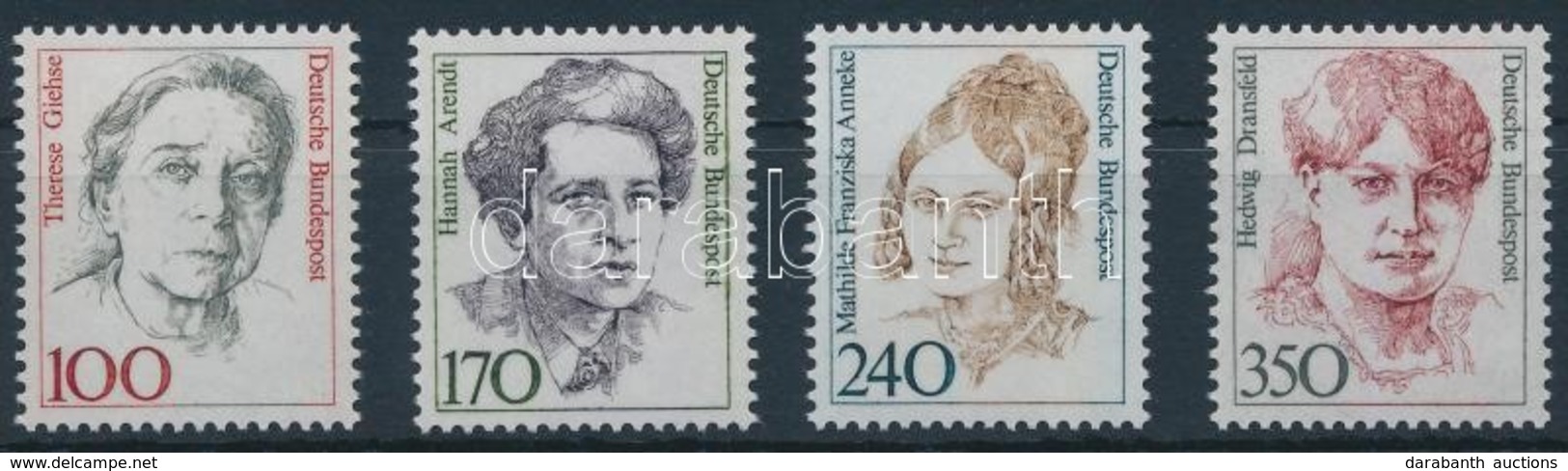 ** 1988 Híres Nők Sor,
Famous Women Set
Mi 1390-1393 - Other & Unclassified