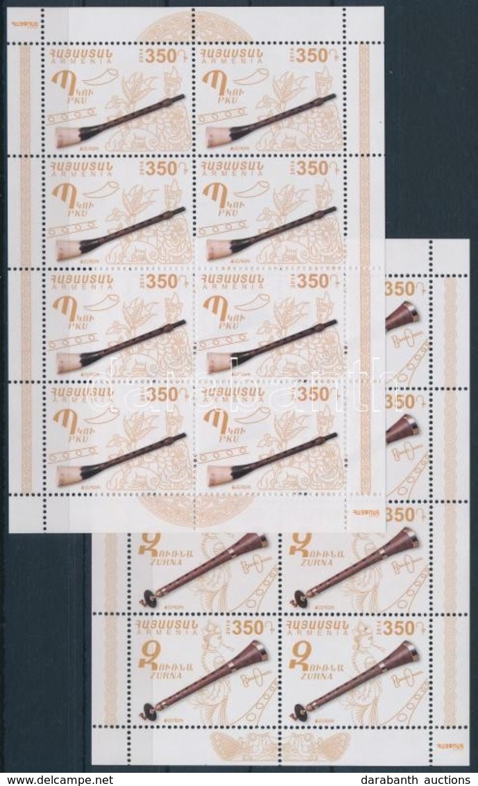 ** 2014 Europa CEPT, Hangszerek Kisív Sor Mi 887-888 - Other & Unclassified