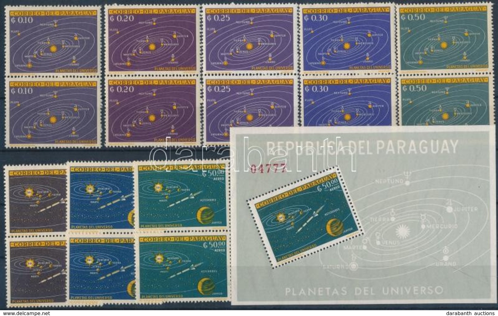 ** 1962 Naprendszer 2 Sor Párokban Mi 1134-1141 + Blokk 32 - Other & Unclassified