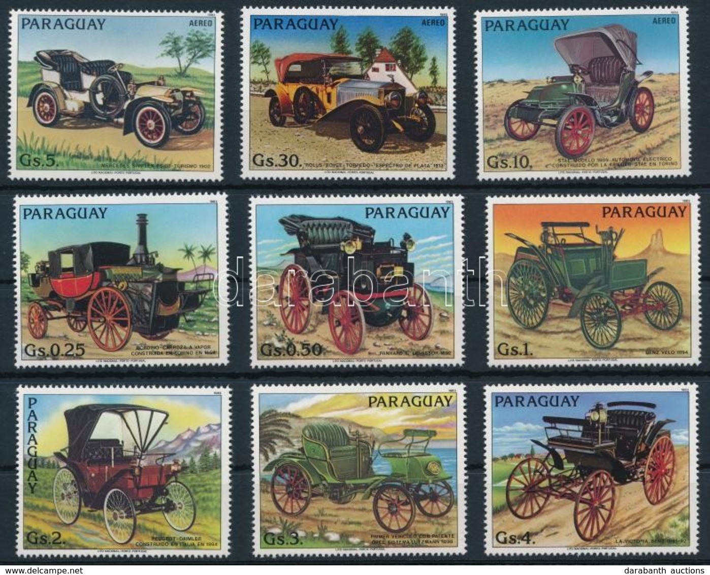 ** 1983 Klasszikus Autók Sor + Kisív,
Classical Cars Set + Mini Sheet
Mi 3633-3642 + Mi 3639 - Sonstige & Ohne Zuordnung