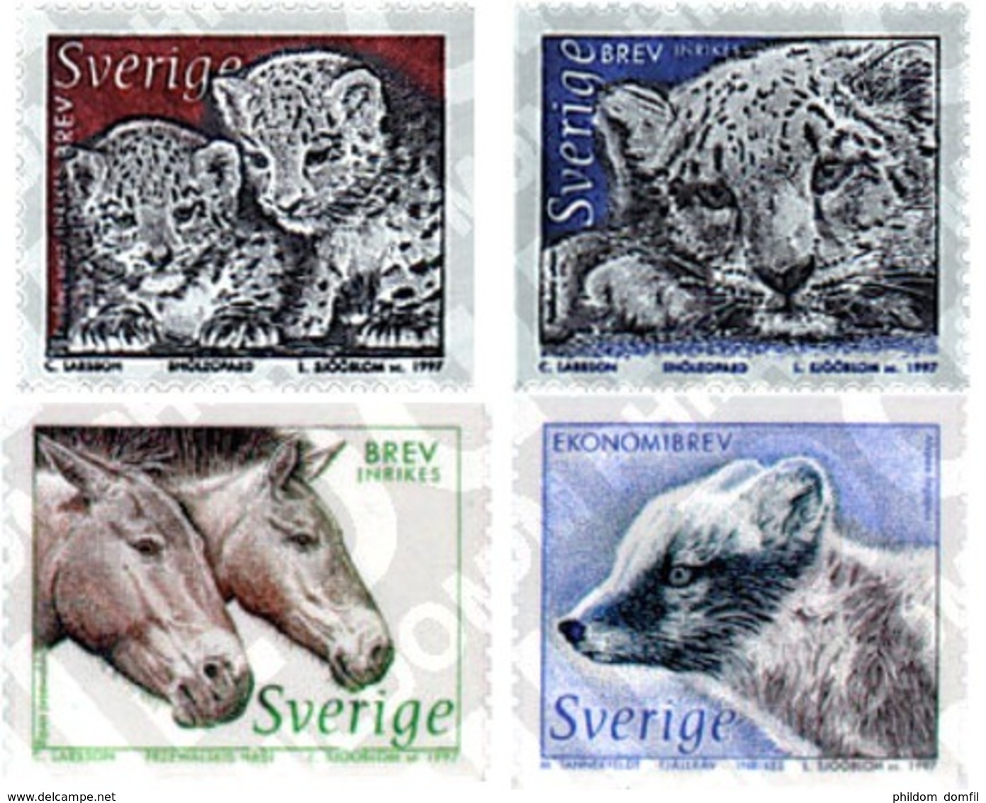Ref. 63571 * MNH * - SWEDEN. 1997. NORDIC FAUNA . FAUNA NORDICA - Paarden