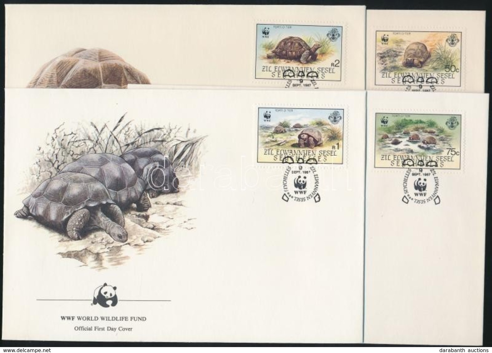 1987 WWF Teknősök Sor Mi 137-140 4 FDC - Otros & Sin Clasificación