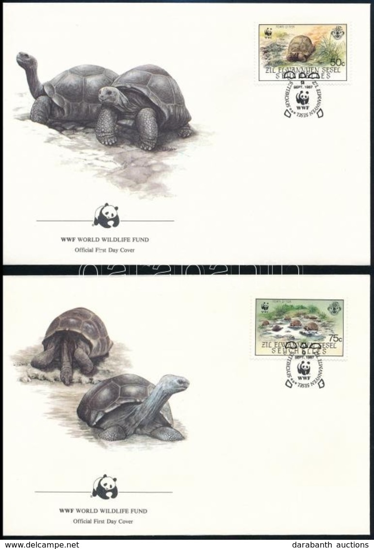 1987 WWF: Teknősök Sor 4 Db FDC-n Mi 137-140 - Sonstige & Ohne Zuordnung