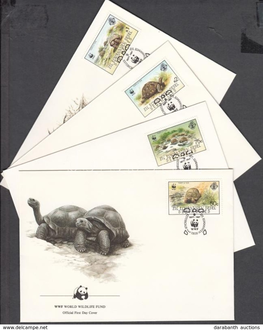 1987 WWF Teknősök Sor Mi 137-140 4 FDC - Sonstige & Ohne Zuordnung