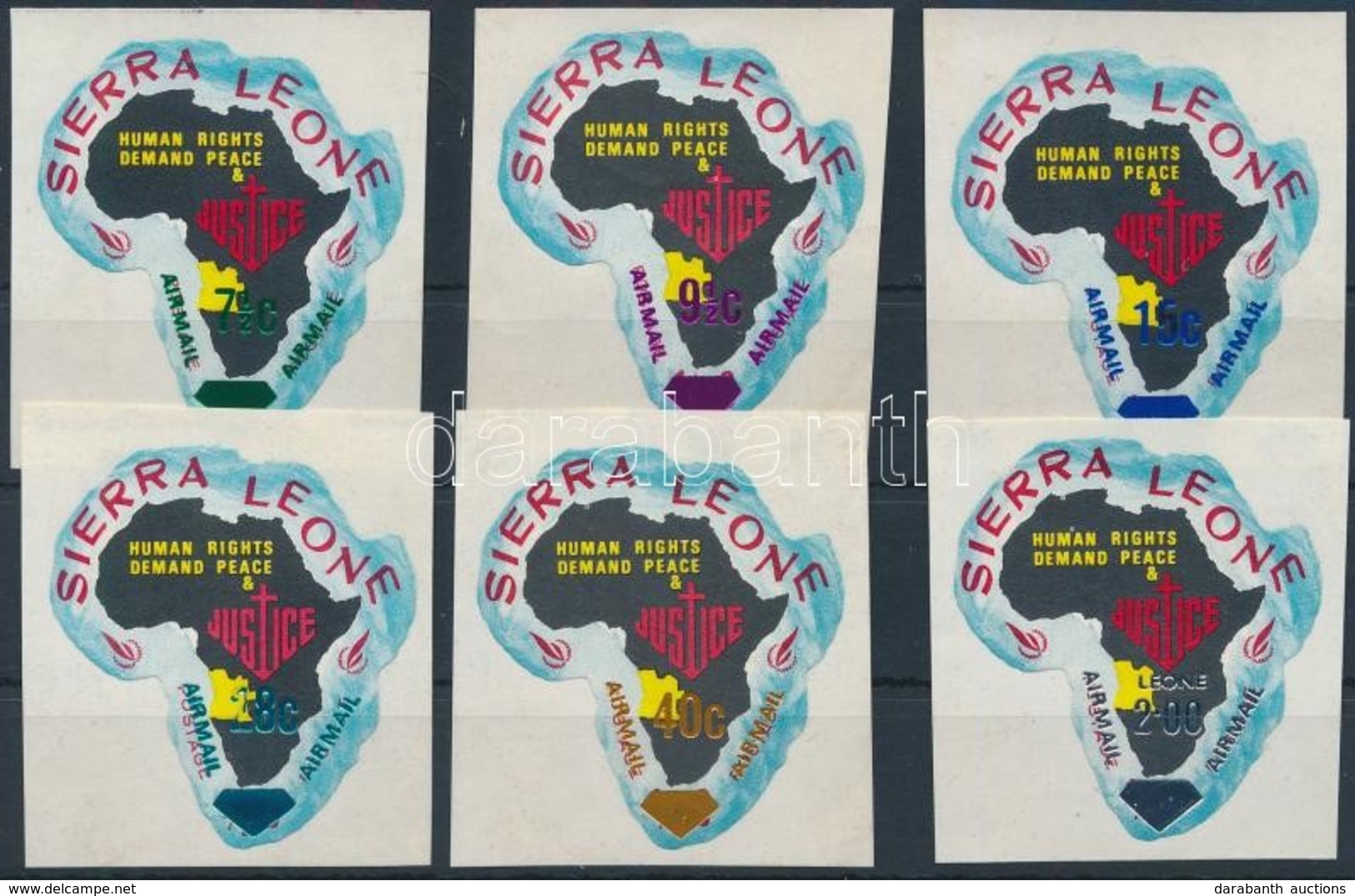 ** 1970 Légiposta Bélyegek öntapadós Sor,
Airmail Stamps Self-adhesive Set
Mi 475-480 - Otros & Sin Clasificación