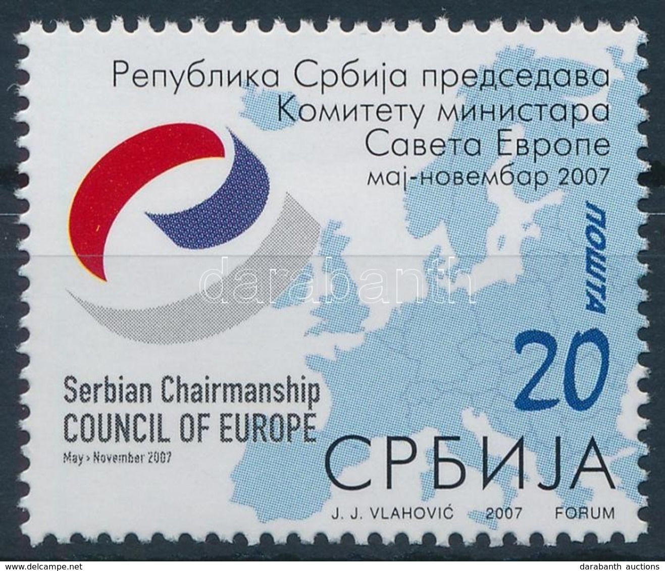 ** 2007 Szerbia Elnöksége Az Európa Tanácsban Bélyeg,
Presidency Of Serbia In The Council Of Europe Stamp
Mi 198 - Sonstige & Ohne Zuordnung