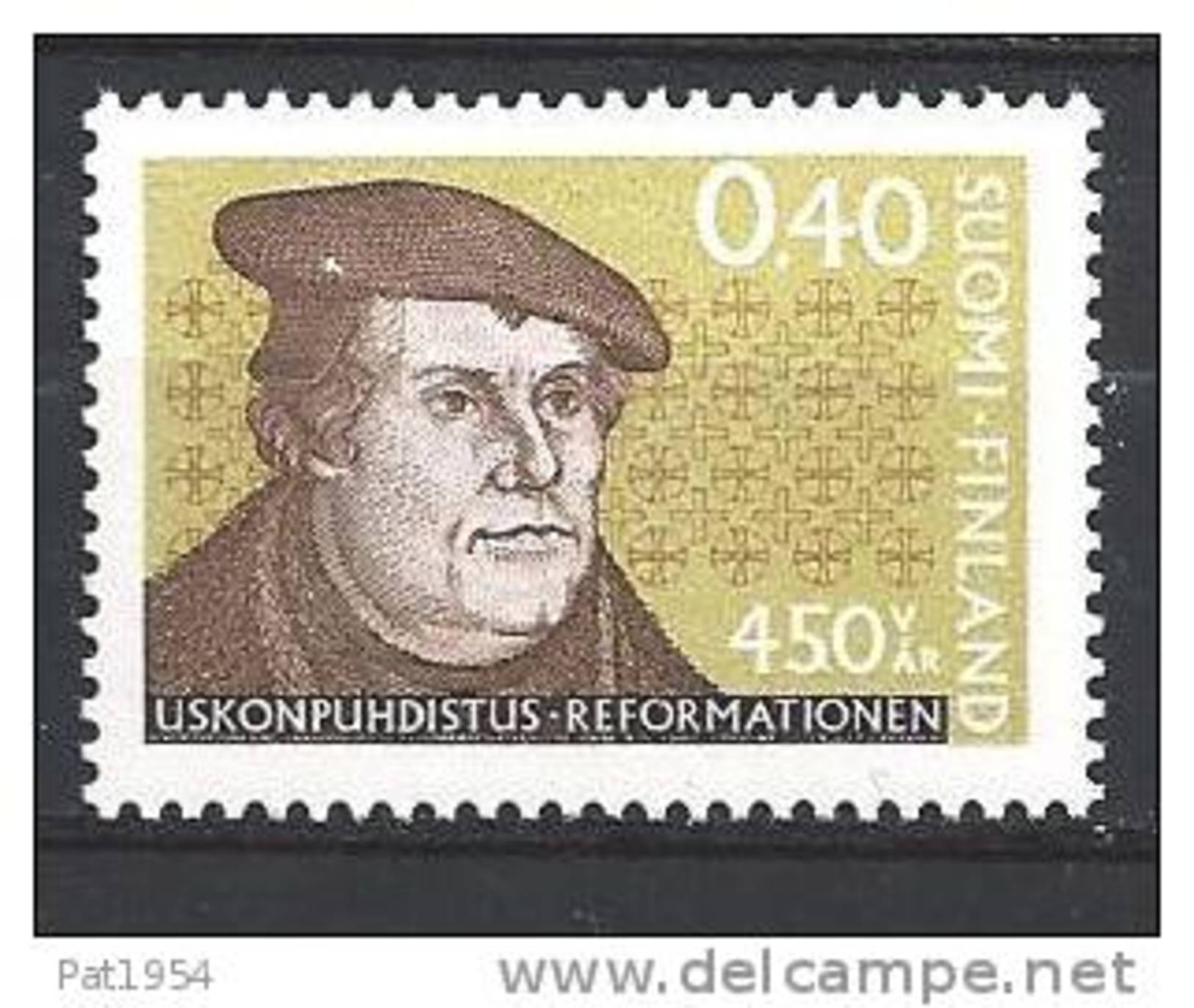 Finlande 1967 N°599 Martin Luther - Unused Stamps