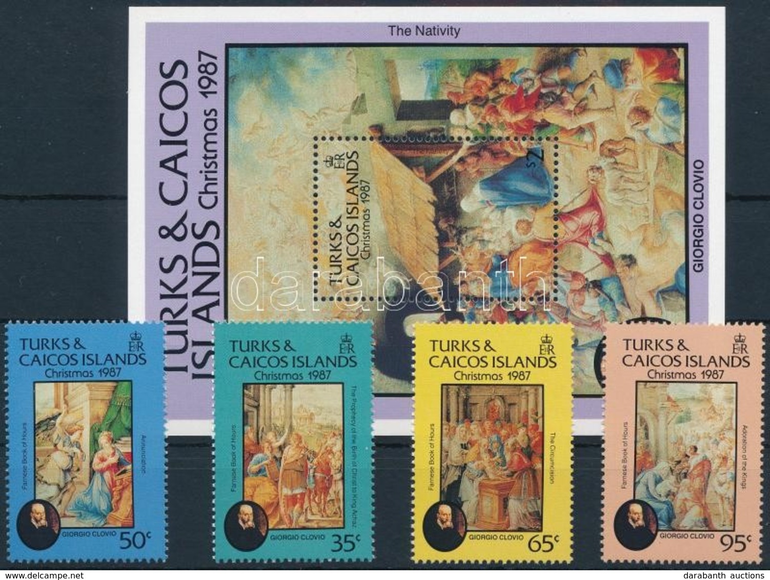 ** 1987 Karácsony Sor + Blokk,
Christmas Set + Block
Mi 786-789 + Mi 67 - Sonstige & Ohne Zuordnung