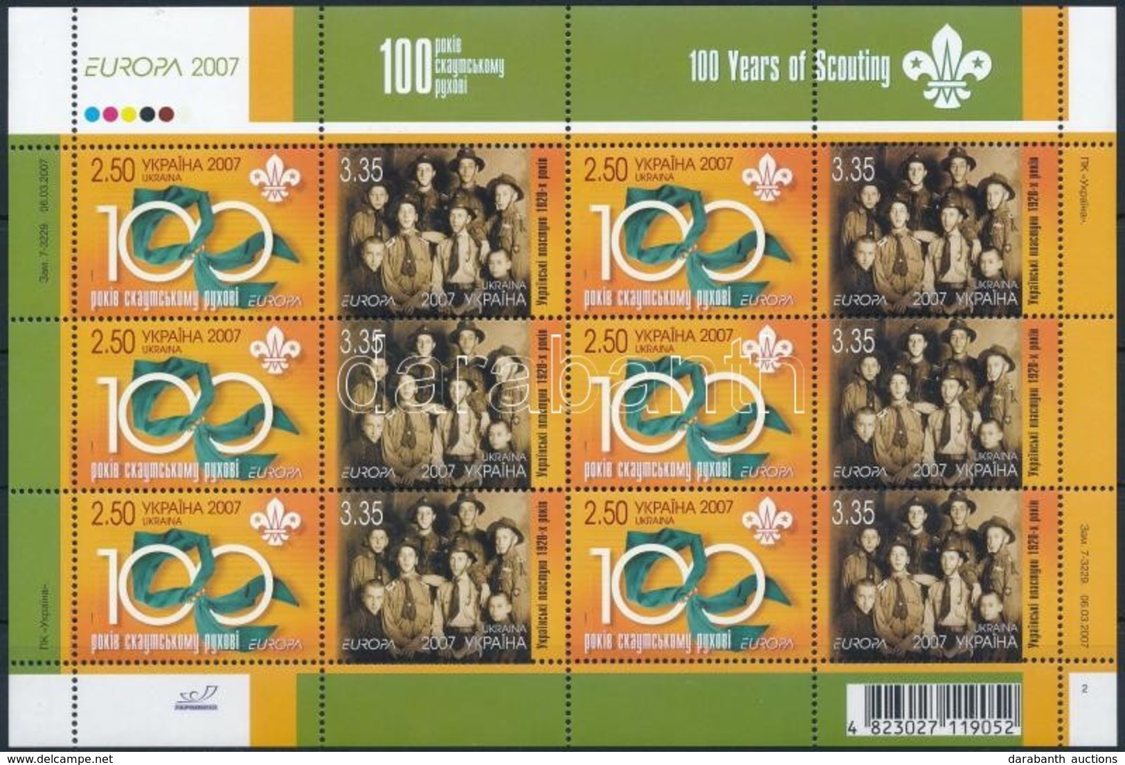 ** 2007 Európa - Cserkész Kisív Mi 856-857 - Autres & Non Classés