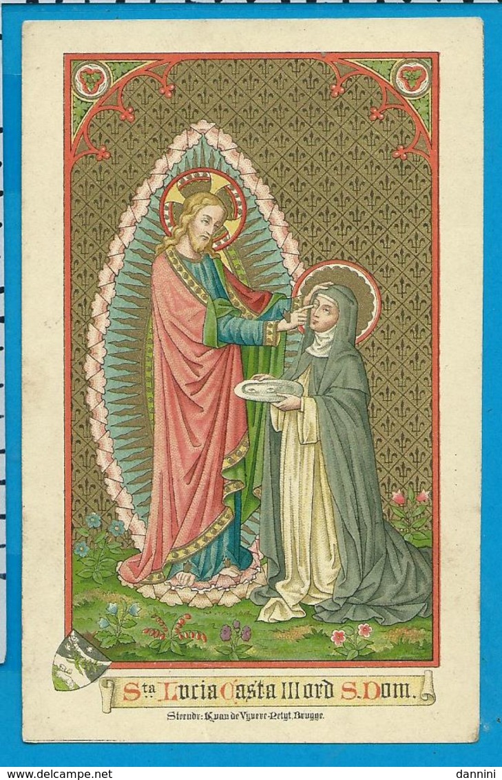 Holycard    Van De Vyvrere - Petyt   St. Lucia Casta - Imágenes Religiosas