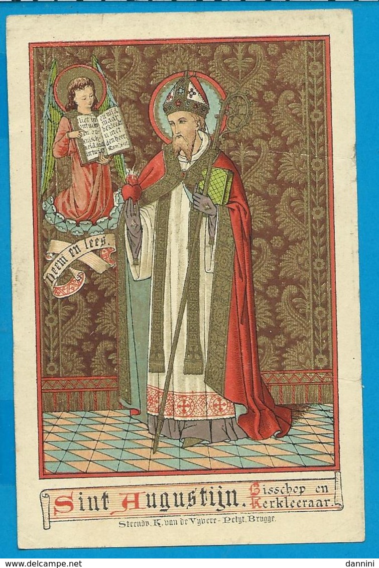 Holycard    Van De Vyvrere - Petyt   St. Augustin - Imágenes Religiosas